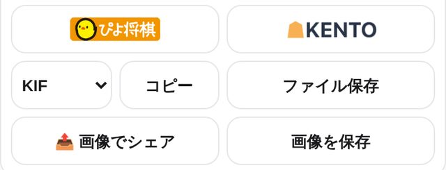 ぴよ将棋・KENTO・コピー・ファイル保存・画像のボタン
